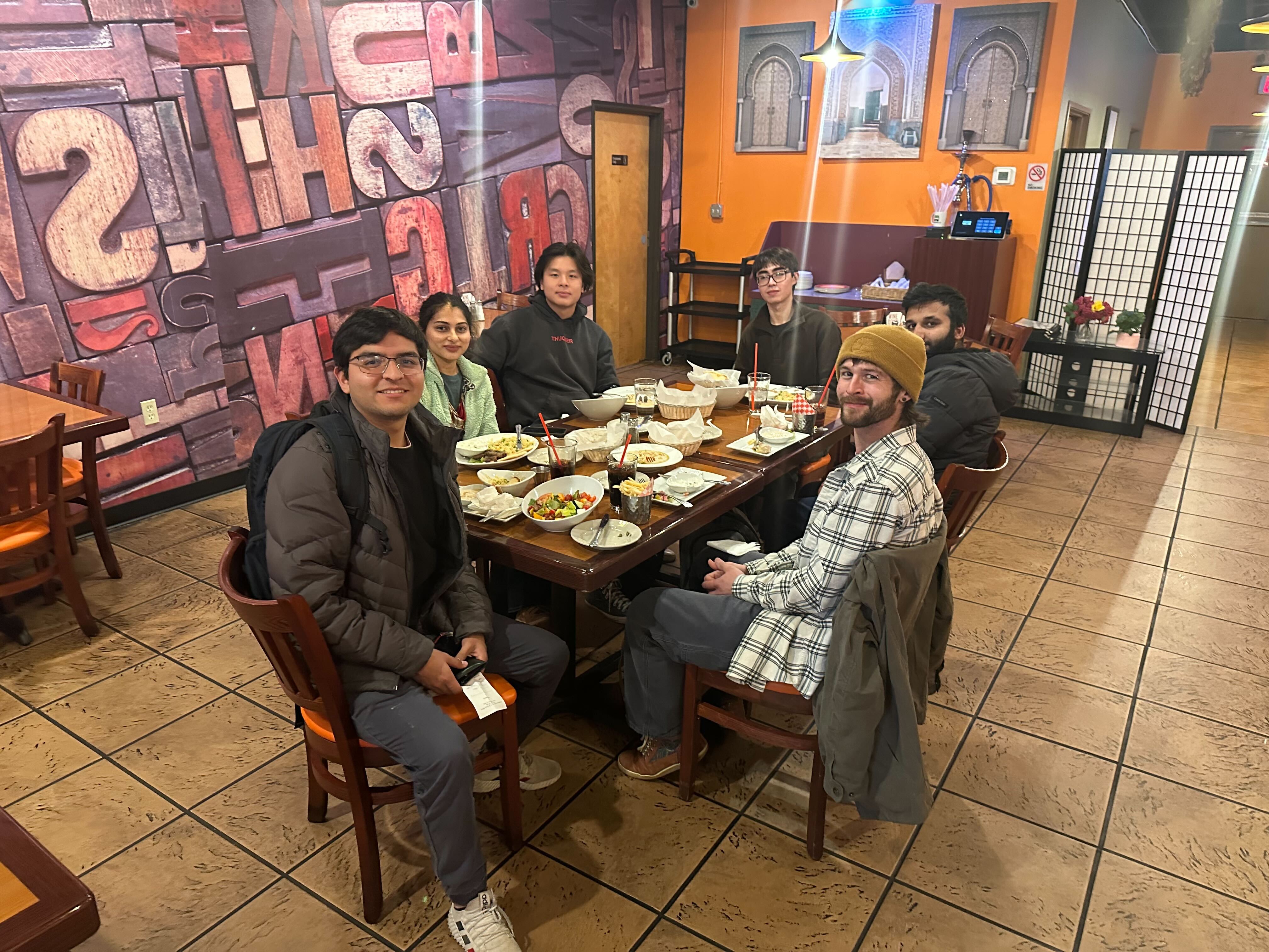 Lab lunch on the UNM campus
